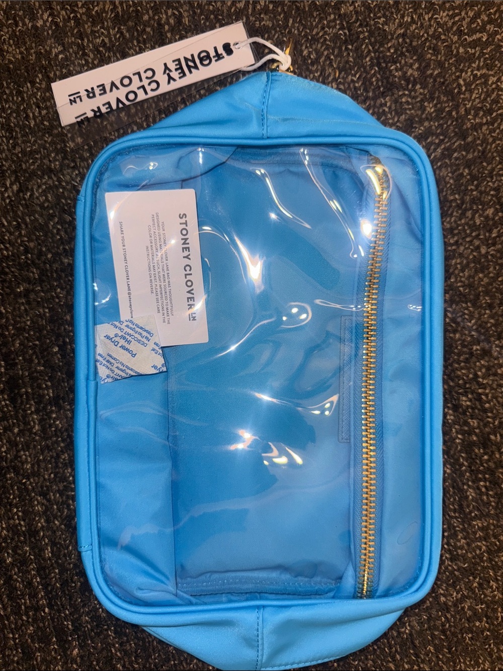 NWT Stoney Clover Lane Large Clear Front Pouch in Surfs Up